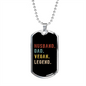 To My Husband Husband Dad Vegan Legend Necklace Stainless Steel or 18k Gold Dog Tag 24" Chain-Express Your Love Gifts