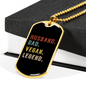 To My Husband Husband Dad Vegan Legend Necklace Stainless Steel or 18k Gold Dog Tag 24" Chain-Express Your Love Gifts