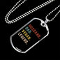 To My Husband Husband Dad Vegan Legend Necklace Stainless Steel or 18k Gold Dog Tag 24" Chain-Express Your Love Gifts