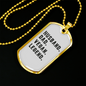 To My Husband Husband Dad Vegan Legend WhiteNecklace Stainless Steel or 18k Gold Dog Tag 24" Chain-Express Your Love Gifts