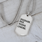 To My Husband Husband Dad Vegan Legend WhiteNecklace Stainless Steel or 18k Gold Dog Tag 24" Chain-Express Your Love Gifts