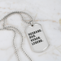 To My Husband Husband Dad Vegan Legend WhiteNecklace Stainless Steel or 18k Gold Dog Tag 24" Chain-Express Your Love Gifts