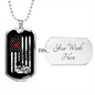To My Husband Husband Dad Welder Necklace Stainless Steel or 18k Gold Dog Tag 24" Chain-Express Your Love Gifts