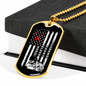 To My Husband Husband Dad Welder Necklace Stainless Steel or 18k Gold Dog Tag 24" Chain-Express Your Love Gifts
