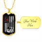 To My Husband Husband Dad Welder Necklace Stainless Steel or 18k Gold Dog Tag 24" Chain-Express Your Love Gifts
