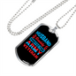 To My Husband Husband Daddy Army Veteran Hero Necklace Stainless Steel or 18k Gold Dog Tag 24" Chain-Express Your Love Gifts