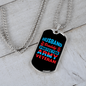 To My Husband Husband Daddy Army Veteran Hero Necklace Stainless Steel or 18k Gold Dog Tag 24" Chain-Express Your Love Gifts