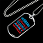 To My Husband Husband Daddy Army Veteran Hero Necklace Stainless Steel or 18k Gold Dog Tag 24" Chain-Express Your Love Gifts