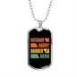 To My Husband Husband Daddy Barber Hero Necklace Stainless Steel or 18k Gold Dog Tag 24" Chain-Express Your Love Gifts