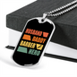 To My Husband Husband Daddy Barber Hero Necklace Stainless Steel or 18k Gold Dog Tag 24" Chain-Express Your Love Gifts