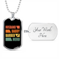 To My Husband Husband Daddy Barber Hero Necklace Stainless Steel or 18k Gold Dog Tag 24" Chain-Express Your Love Gifts