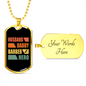 To My Husband Husband Daddy Barber Hero Necklace Stainless Steel or 18k Gold Dog Tag 24" Chain-Express Your Love Gifts