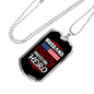 To My Husband Husband Daddy Hero Necklace Stainless Steel or 18k Gold Dog Tag 24" Chain-Express Your Love Gifts