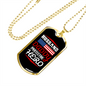 To My Husband Husband Daddy Hero Necklace Stainless Steel or 18k Gold Dog Tag 24" Chain-Express Your Love Gifts