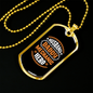 To My Husband Husband Daddy Mechanic Necklace Stainless Steel or 18k Gold Dog Tag 24" Chain-Express Your Love Gifts