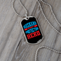 To My Husband Husband Daddy Protector Hero Blue Necklace Stainless Steel or 18k Gold Dog Tag 24" Chain-Express Your Love Gifts