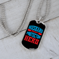 To My Husband Husband Daddy Protector Hero Blue Necklace Stainless Steel or 18k Gold Dog Tag 24" Chain-Express Your Love Gifts