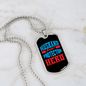 To My Husband Husband Daddy Protector Hero Blue Necklace Stainless Steel or 18k Gold Dog Tag 24" Chain-Express Your Love Gifts