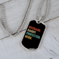 To My Husband Husband Daddy Protector Hero Necklace Stainless Steel or 18k Gold Dog Tag 24" Chain-Express Your Love Gifts