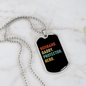 To My Husband Husband Daddy Protector Hero Necklace Stainless Steel or 18k Gold Dog Tag 24" Chain-Express Your Love Gifts