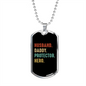 To My Husband Husband Daddy Protector Hero Necklace Stainless Steel or 18k Gold Dog Tag 24" Chain-Express Your Love Gifts
