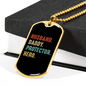 To My Husband Husband Daddy Protector Hero Necklace Stainless Steel or 18k Gold Dog Tag 24" Chain-Express Your Love Gifts