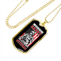 To My Husband Husband Daddy Veteran Necklace Stainless Steel or 18k Gold Dog Tag 24" Chain-Express Your Love Gifts