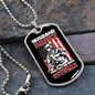 To My Husband Husband Daddy Veteran Necklace Stainless Steel or 18k Gold Dog Tag 24" Chain-Express Your Love Gifts