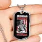 To My Husband Husband Daddy Veteran Necklace Stainless Steel or 18k Gold Dog Tag 24" Chain-Express Your Love Gifts