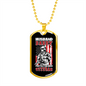 To My Husband Husband Daddy Veteran Necklace Stainless Steel or 18k Gold Dog Tag 24" Chain-Express Your Love Gifts