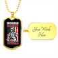 To My Husband Husband Daddy Veteran Necklace Stainless Steel or 18k Gold Dog Tag 24" Chain-Express Your Love Gifts
