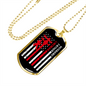 To My Husband Husband Father Lineman Necklace Stainless Steel or 18k Gold Dog Tag 24" Chain-Express Your Love Gifts