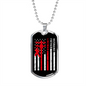 To My Husband Husband Father Lineman Necklace Stainless Steel or 18k Gold Dog Tag 24" Chain-Express Your Love Gifts
