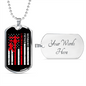 To My Husband Husband Father Lineman Necklace Stainless Steel or 18k Gold Dog Tag 24" Chain-Express Your Love Gifts