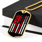 To My Husband Husband Father Lineman Necklace Stainless Steel or 18k Gold Dog Tag 24" Chain-Express Your Love Gifts