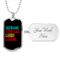 To My Husband Husband Legos Legend Necklace Stainless Steel or 18k Gold Dog Tag 24" Chain-Express Your Love Gifts