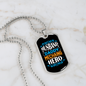 To My Husband Husband Mechanic Hero Necklace Stainless Steel or 18k Gold Dog Tag 24" Chain-Express Your Love Gifts