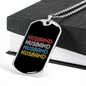 To My Husband Husband Necklace Stainless Steel or 18k Gold Dog Tag 24" Chain-Express Your Love Gifts