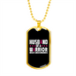 To My Husband Husband of A Warrior Beast Cancer Necklace Stainless Steel or 18k Gold Dog Tag 24" Chain-Express Your Love Gifts