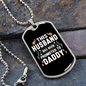 To My Husband Husband Promoted to Daddy Necklace Stainless Steel or 18k Gold Dog Tag 24" Chain-Express Your Love Gifts