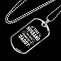 To My Husband Husband Promoted to Daddy Necklace Stainless Steel or 18k Gold Dog Tag 24" Chain-Express Your Love Gifts