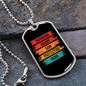 To My Husband Husband Protector Hero Necklace Stainless Steel or 18k Gold Dog Tag 24" Chain-Express Your Love Gifts