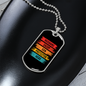 To My Husband Husband Protector Hero Necklace Stainless Steel or 18k Gold Dog Tag 24" Chain-Express Your Love Gifts