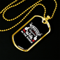 To My Husband Husband's Most Awesome Wife Necklace Stainless Steel or 18k Gold Dog Tag 24" Chain-Express Your Love Gifts