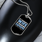 To My Husband Husband's Wife is Awesome Necklace Stainless Steel or 18k Gold Dog Tag 24" Chain-Express Your Love Gifts