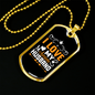 To My Husband I Love My Awesome Husband Yellow Necklace Stainless Steel or 18k Gold Dog Tag 24" Chain-Express Your Love Gifts