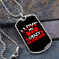 To My Husband I Love My Crazy Husband Necklace Stainless Steel or 18k Gold Dog Tag 24" Chain-Express Your Love Gifts