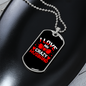 To My Husband I Love My Crazy Husband Necklace Stainless Steel or 18k Gold Dog Tag 24" Chain-Express Your Love Gifts