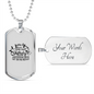 To My Husband I Love You More Than Yesterday White Necklace Stainless Steel or 18k Gold Dog Tag 24" Chain-Express Your Love Gifts