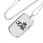 To My Husband I'm Her King White Necklace Stainless Steel or 18k Gold Dog Tag 24" Chain-Express Your Love Gifts